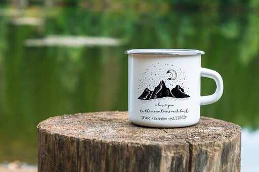 Personalized I Love You Design Camping Coffee Mug