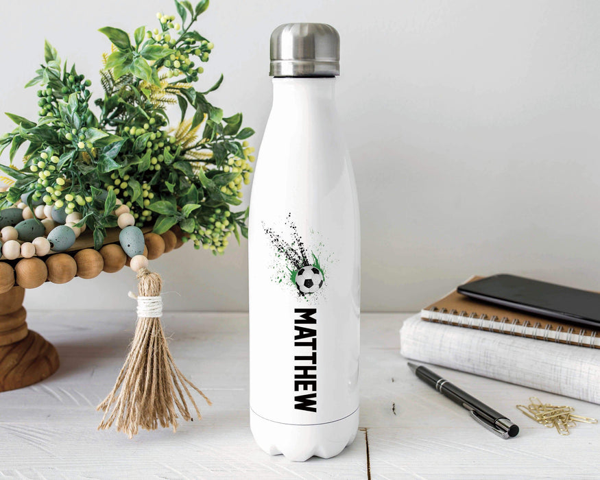 Personalized Soccer Design Stainless Steel Water Bottle