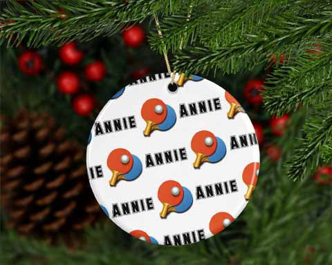 Personalized Ping Pong Ornament