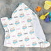 Personalized Sleepy Baby Girl Bear Design Microfiber Hooded Towel