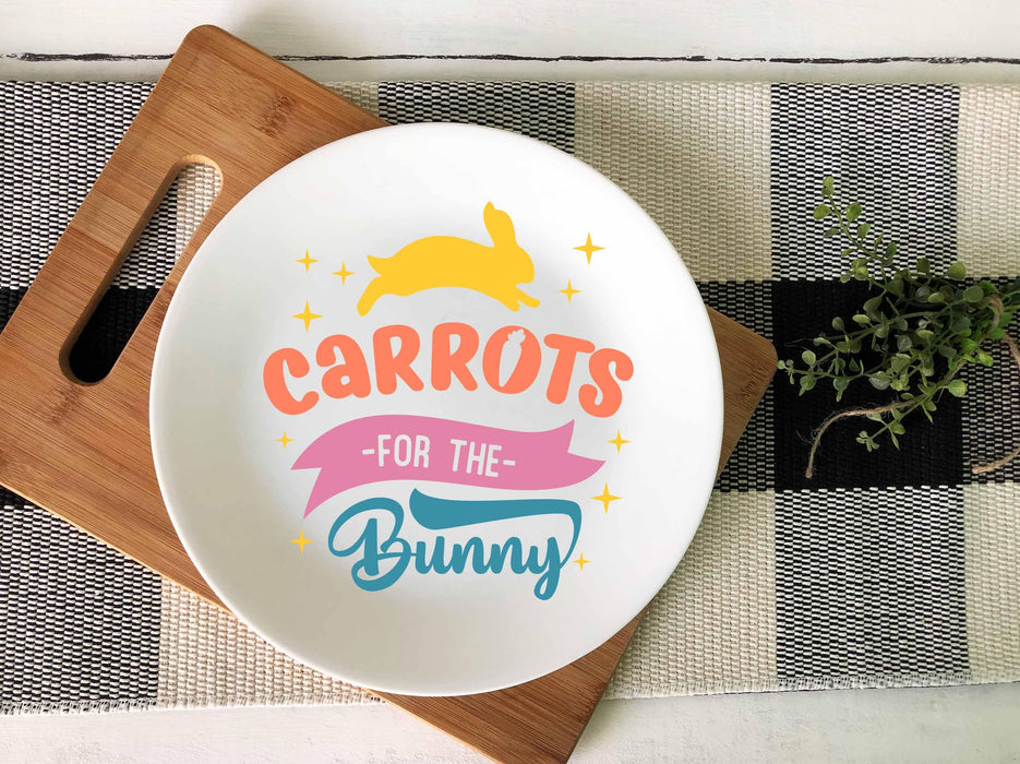 Carrots for the Bunny Ceramic Plate - Potter's Printing