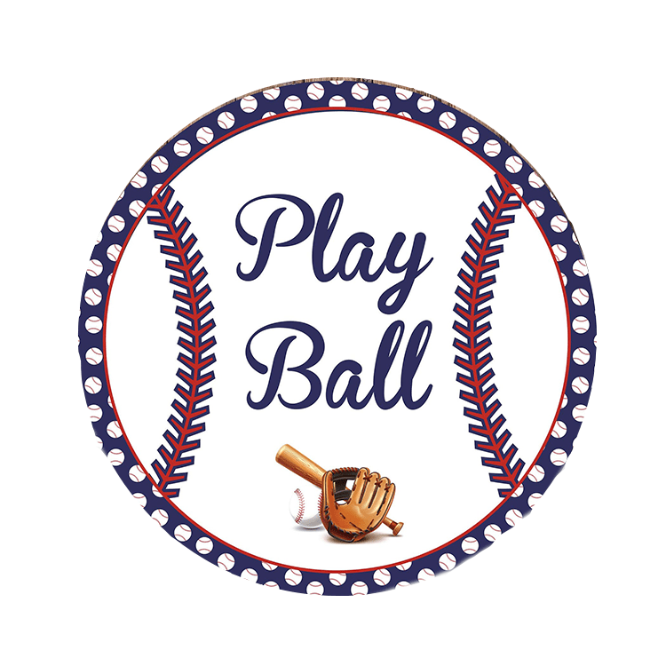 'Play Ball' Decorative Door Sign — Potter's Printing
