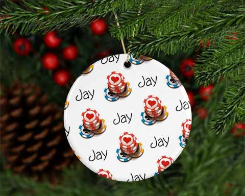 Personalized Poker Chips Ornament