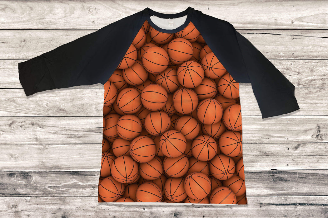 Basketball Design Raglan Shirt