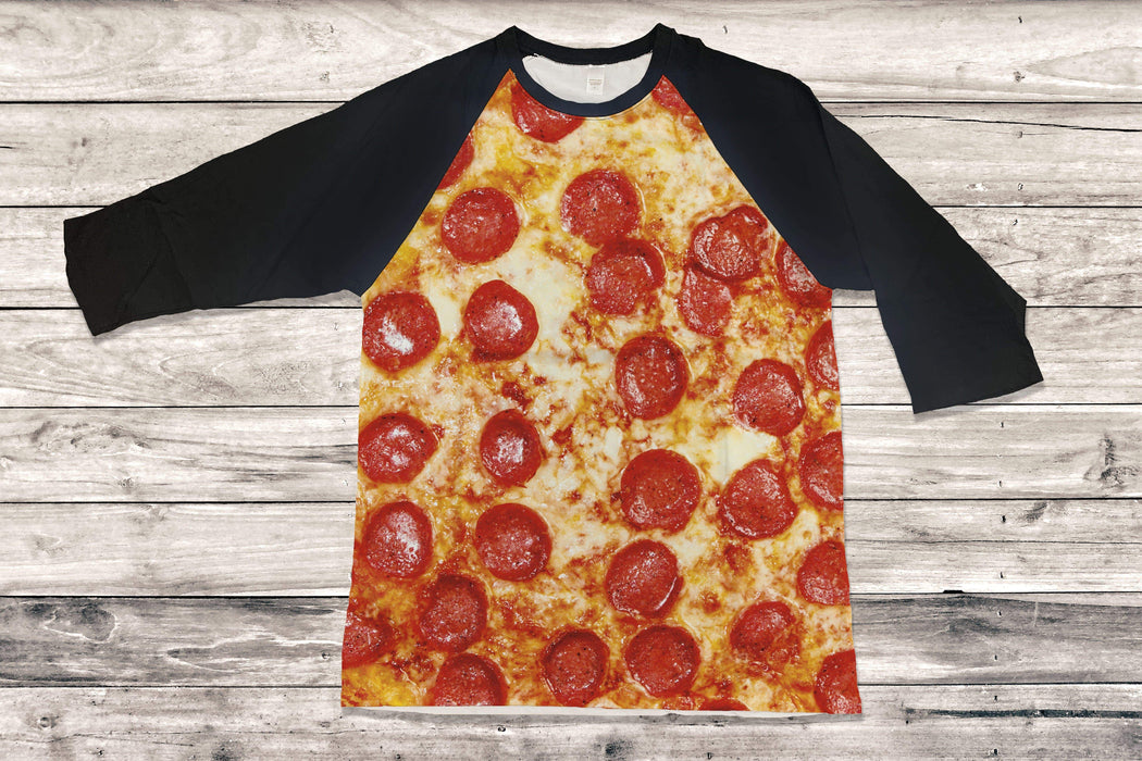 Pizza Design Raglan Shirt