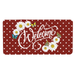 'Red Daisies' Decorative Welcome Sign