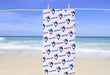 Personalized Shark Design Beach Towel