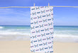 Personalized Skiing Design Beach Towel