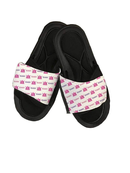 Personalized I Love Cheer Design Slide Sandals