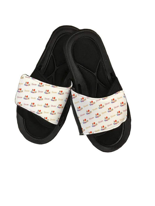 Personalized I Love Dance Design Slide Sandals