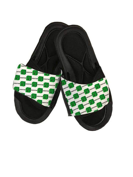 Personalized Creeper Design Slide Sandals