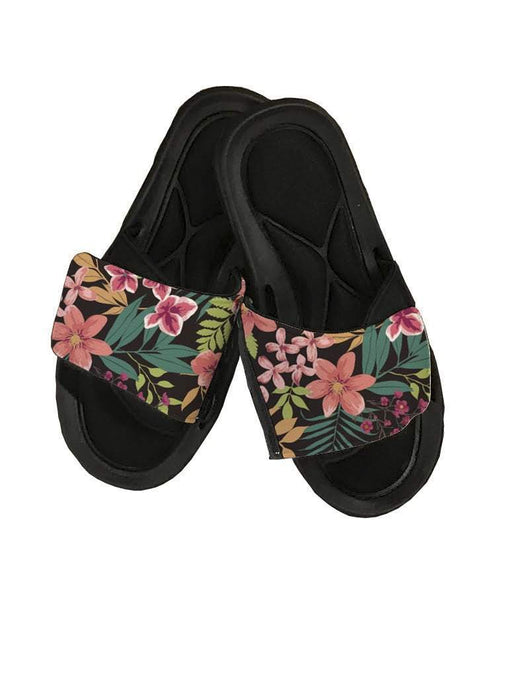 Hawaiian Design Slide Sandals
