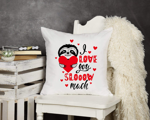 Sloth Valentine Design Throw Pillow