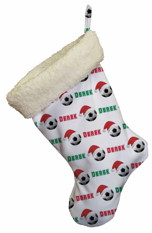 Personalized Soccer Design Christmas Stocking