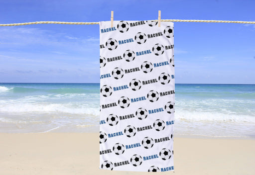 Personalized Soccer Design Beach Towel