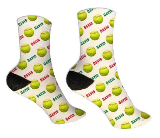 Personalized Softball Design Socks