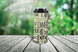 Vacation Words Design Stainless Steel Slim Can Holder