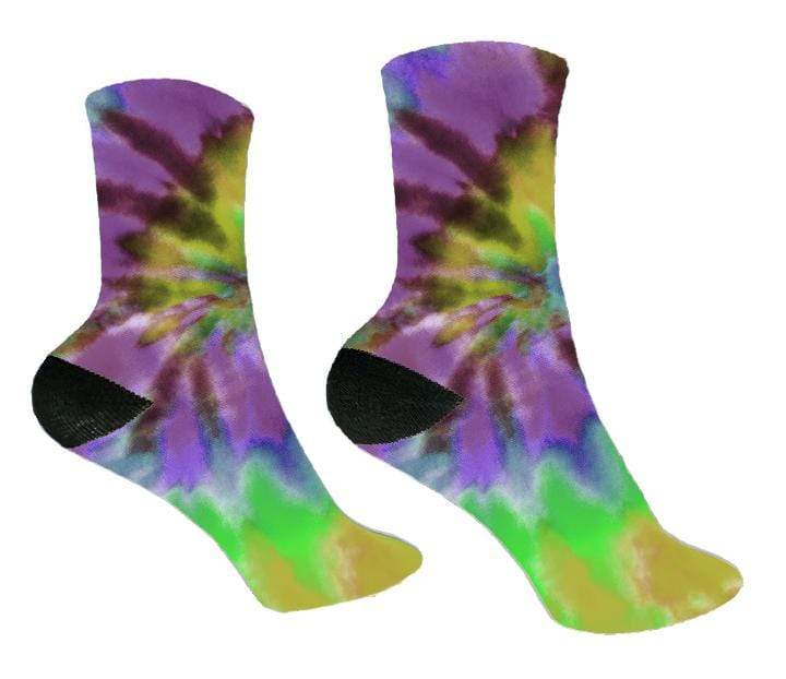 Purple Tie Dye Design Socks