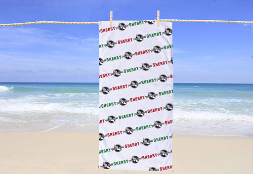 Personalized Track & Field Design Beach Towel