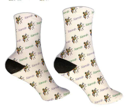 Personalized Unicorn St Patrick's Day Design Socks