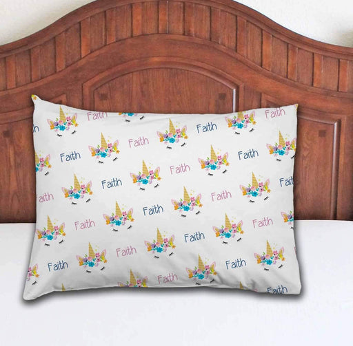 Personalized Unicorn Design Microfiber Pillowcase 