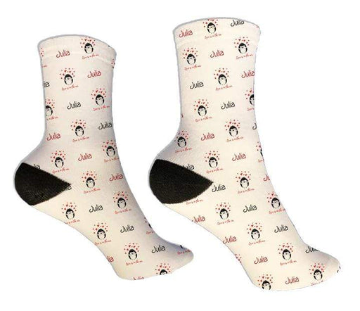 Personalized Hedgehog Valentine Design Socks