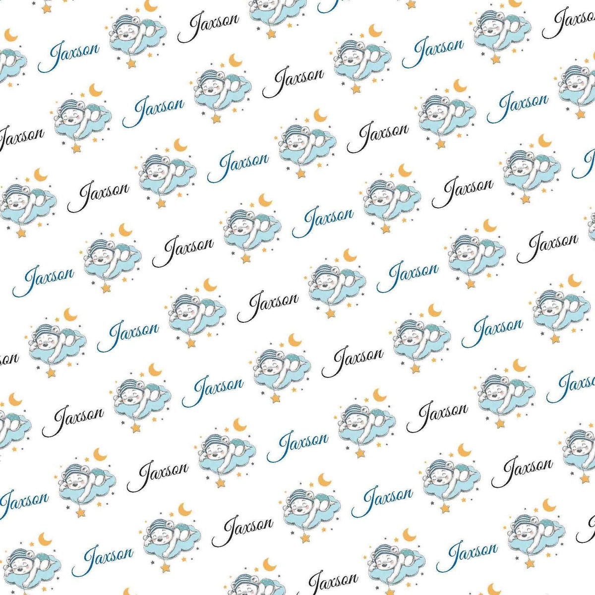 Personalized Baby Boy Bear Baby Shower Wrapping Paper - Add Any Name —  Potter's Printing