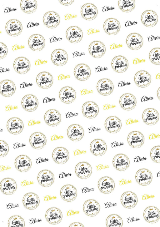 Personalized Little Princess Design Baby Shower Tissue Paper