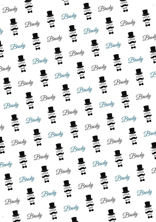 Personalized Littleman Mustache Design Baby Shower Tissue Paper