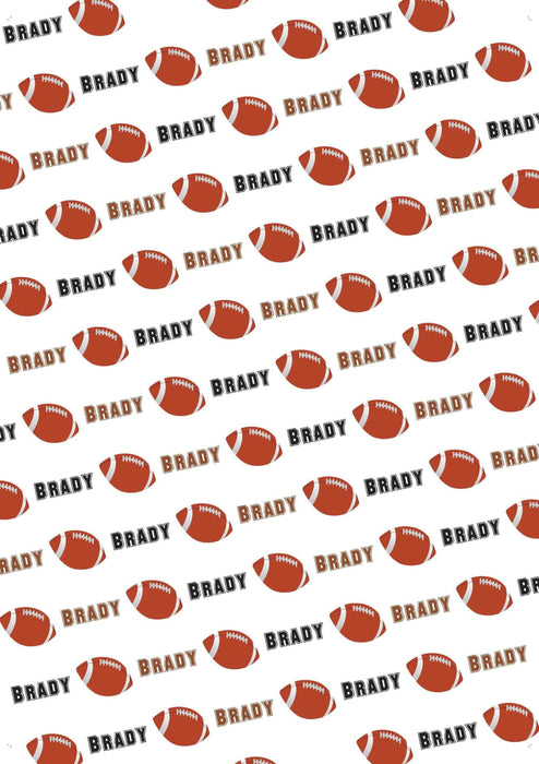 Personalized Football Design Tissue Paper