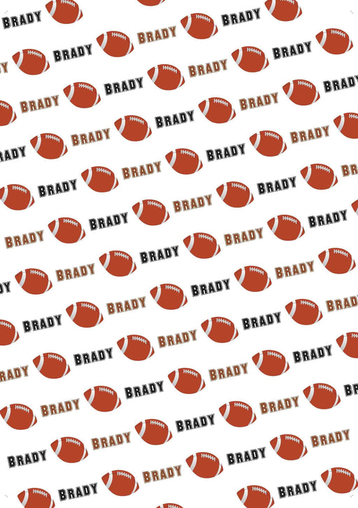 Personalized Football Birthday Wrapping Paper
