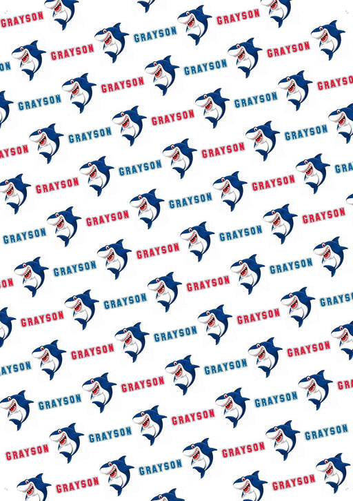 Personalized Shark Design Tissue Paper