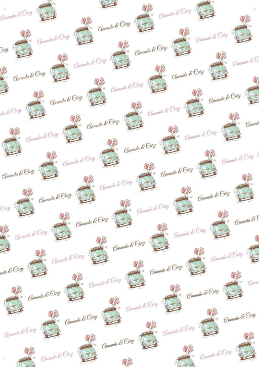 Personalized Weddings Car Wedding Wrapping Paper