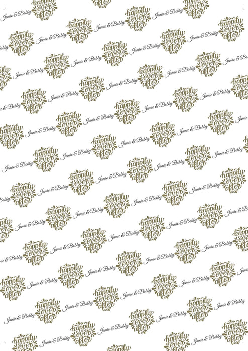 Personalized Weddings Happily Ever After Wedding Wrapping Paper