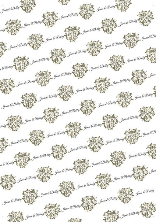 Personalized Happily Ever After Design Wedding Tissue Paper