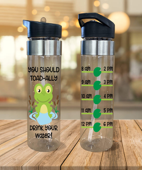 You Should Toad-ally Drink Your Water Design Plastic Water Bottle