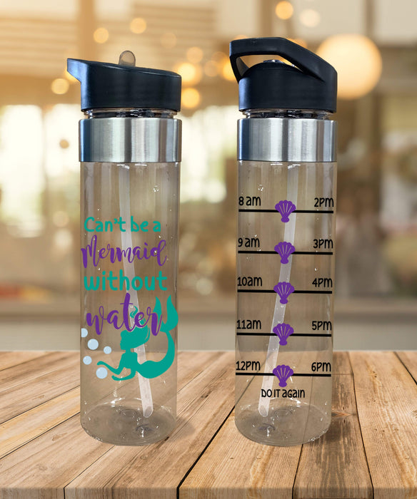 Can't Be a Mermaid Design Plastic Water Bottle
