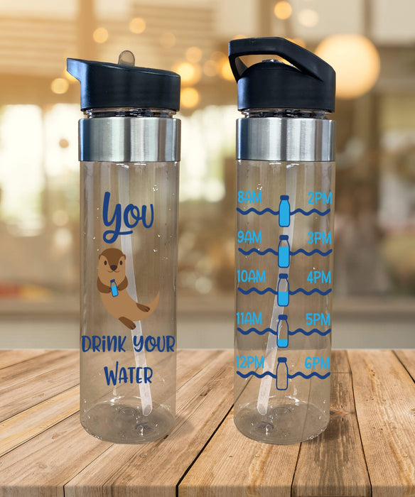 You Otter Drink Your Water Design Plastic Water Bottle