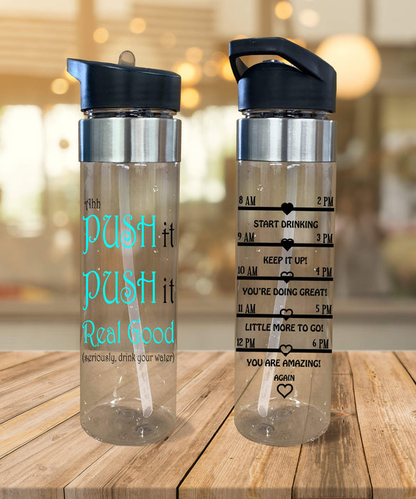 Push It Push It Real Good Design Plastic Water Bottle