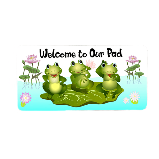 Welcome to Our Pad Wreath Sign
