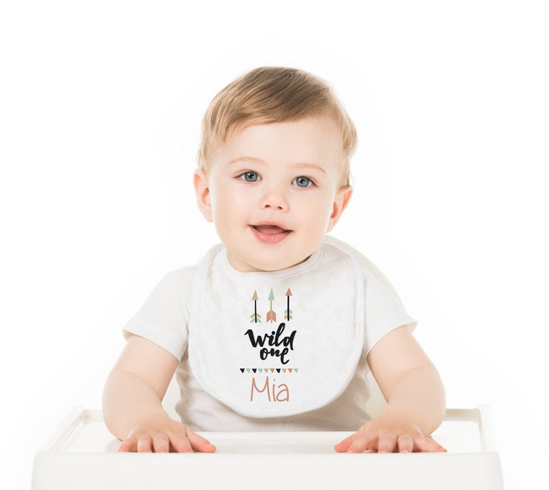 Wild One Personalized Baby Bib - Potter's Printing