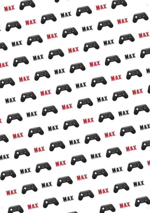 Personalized Video Game Birthday Wrapping Paper