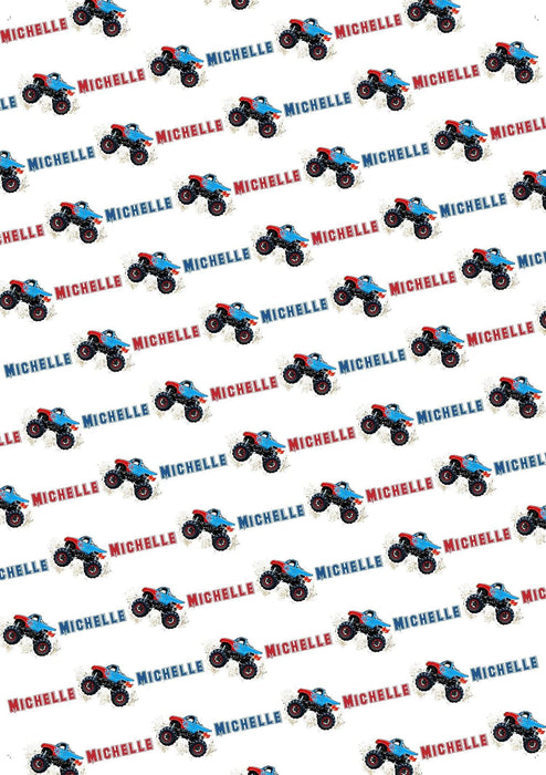Personalized Monster Truck Design Tissue Paper