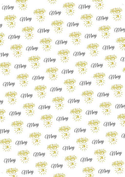 Personalized 70th Birthdays Birthday Wrapping Paper
