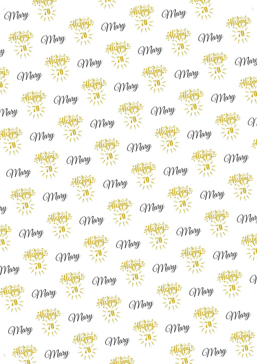 Personalized 70th Birthdays Birthday Wrapping Paper