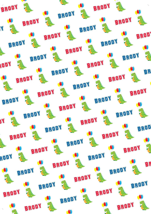 Personalized Dinosaur Birthday Design Birthday Tissue Paper