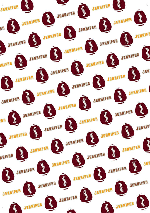 Personalized Easter Football Easter Wrapping Paper