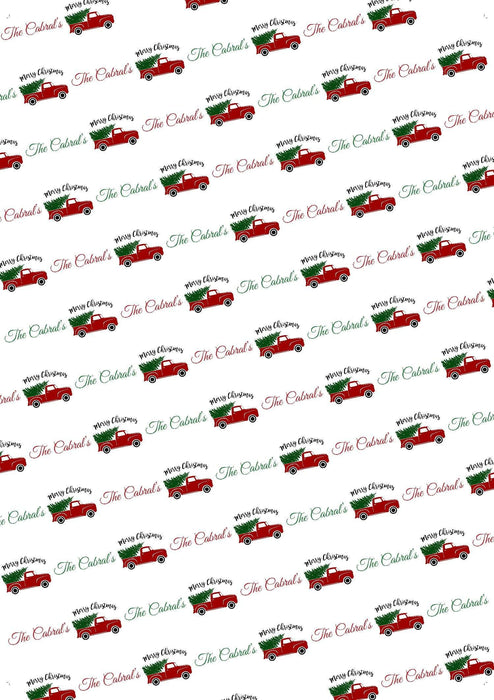 Personalized Christmas Truck Christmas Wrapping Paper