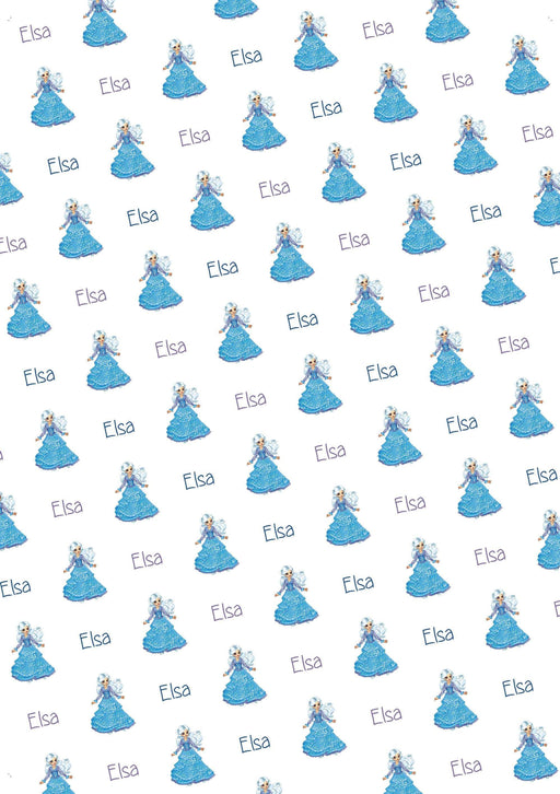 Personalized Snow Princess Christmas Wrapping Paper