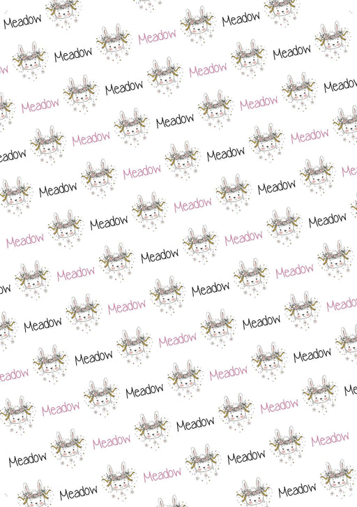 Personalized Bunny Baby Shower Wrapping Paper
